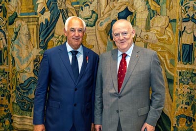 El general Don Fernando García-Mercadal y el coronel Don Fernando Juste, diputados de la Junta de Gobierno del Solar de Tejada