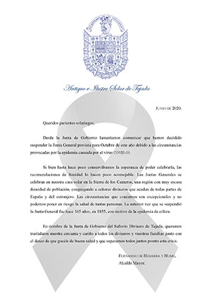 Carta del Alcalde Mayor. Carta del Alcalde Mayor.