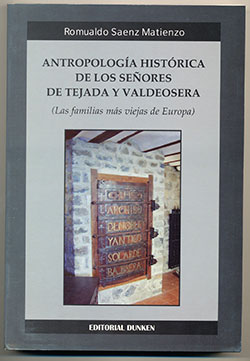 Portada de Antropología histórica de los Señores de Tejada y Valdeosera.