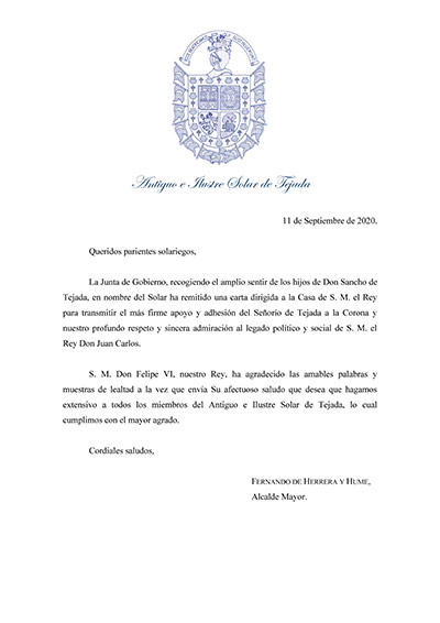 Nota del Alcalde Mayor.